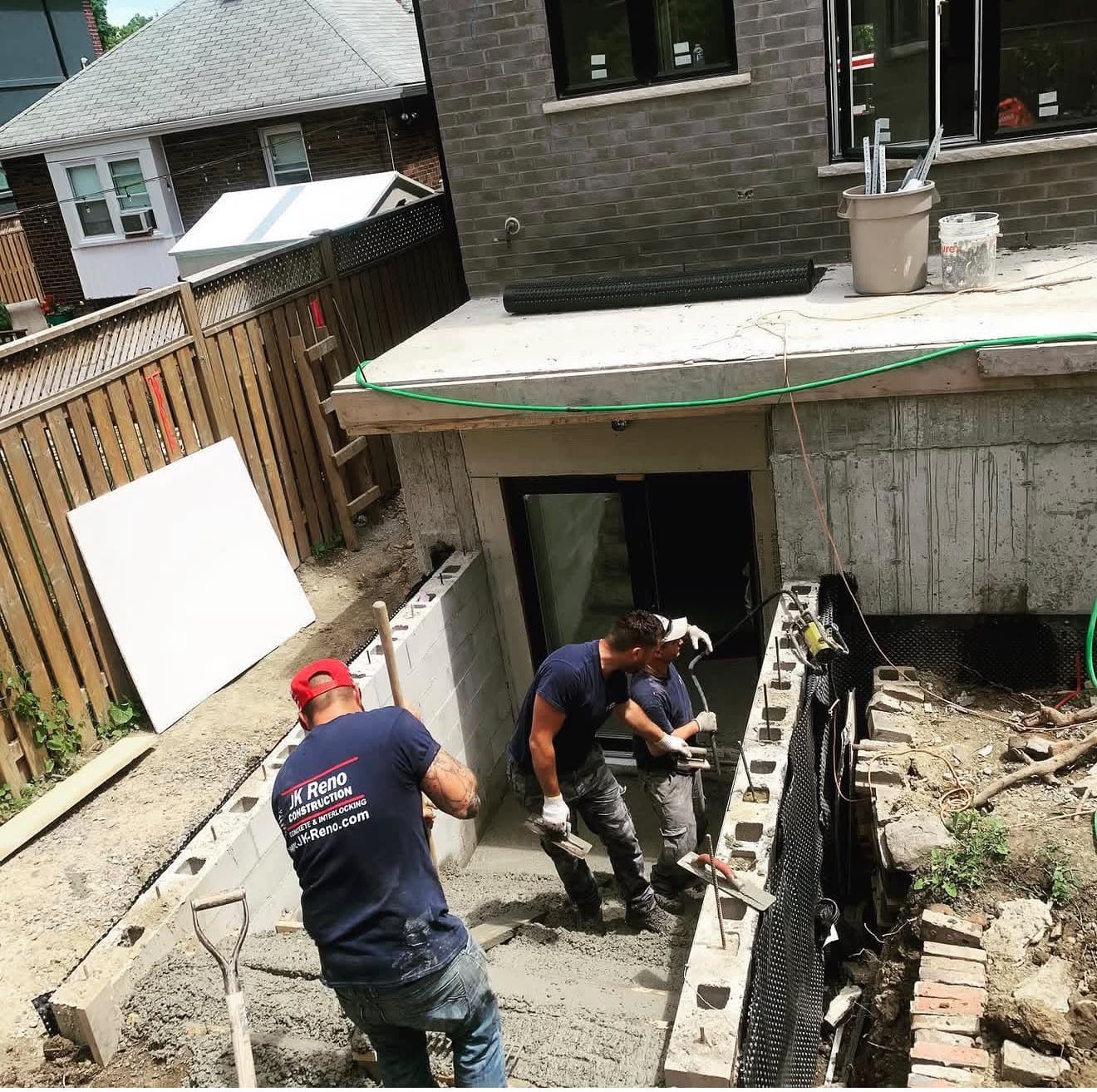 Excavated Basement Walkout & Concrete Stairwell