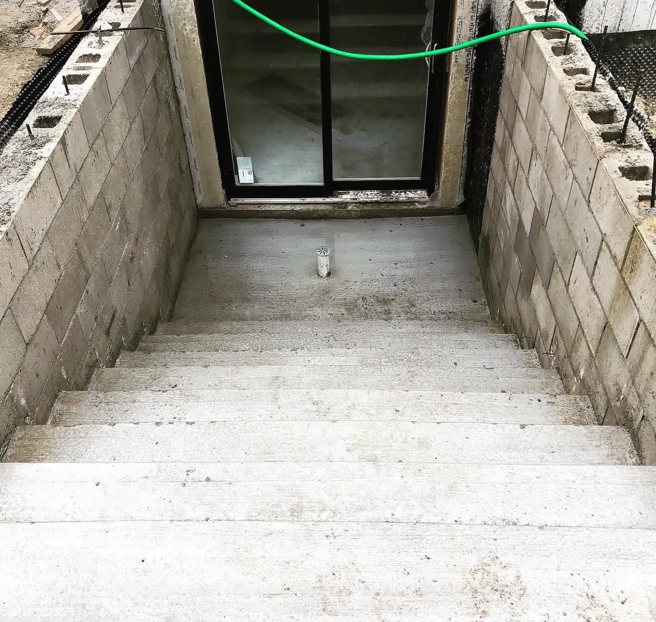 Excavated Basement Walkout & Concrete Stairwell