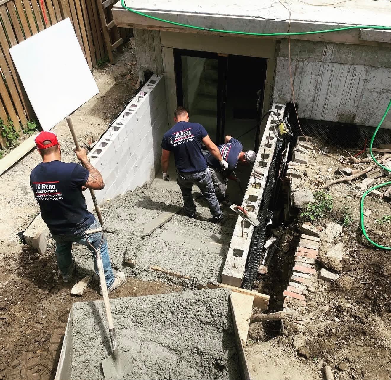 Excavated Basement Walkout & Concrete Stairwell