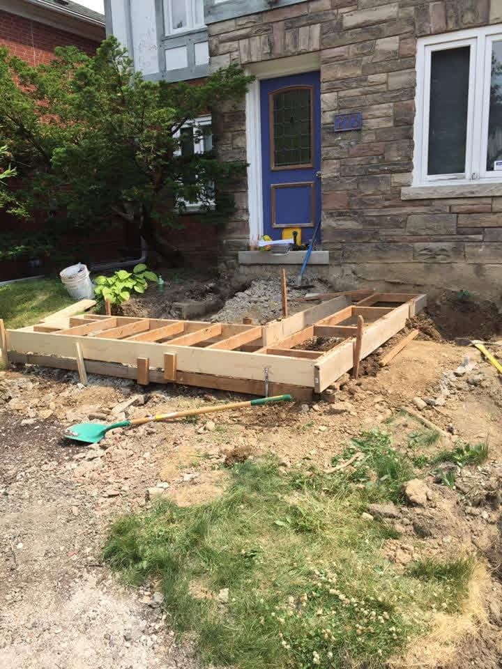 Front Porch Framing & Structural Step Foundation